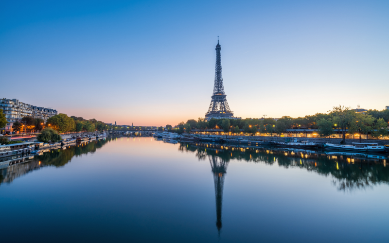 Seine in the evening, Paris