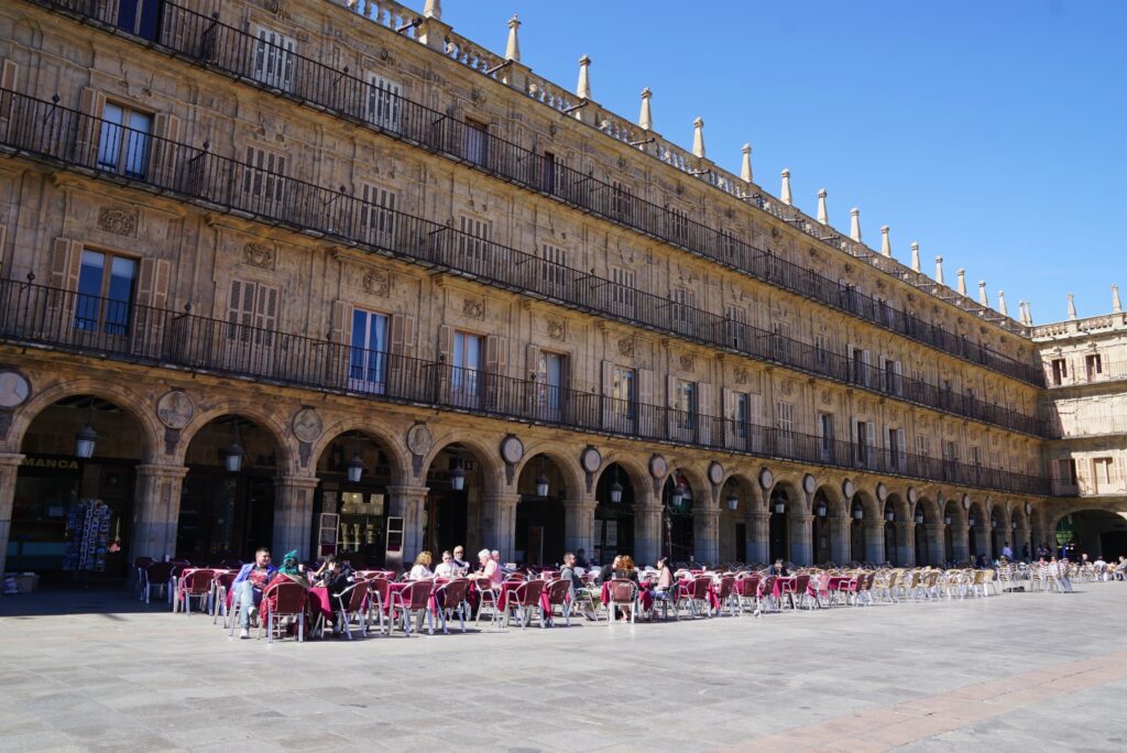 Major place with cafés in Madrid 