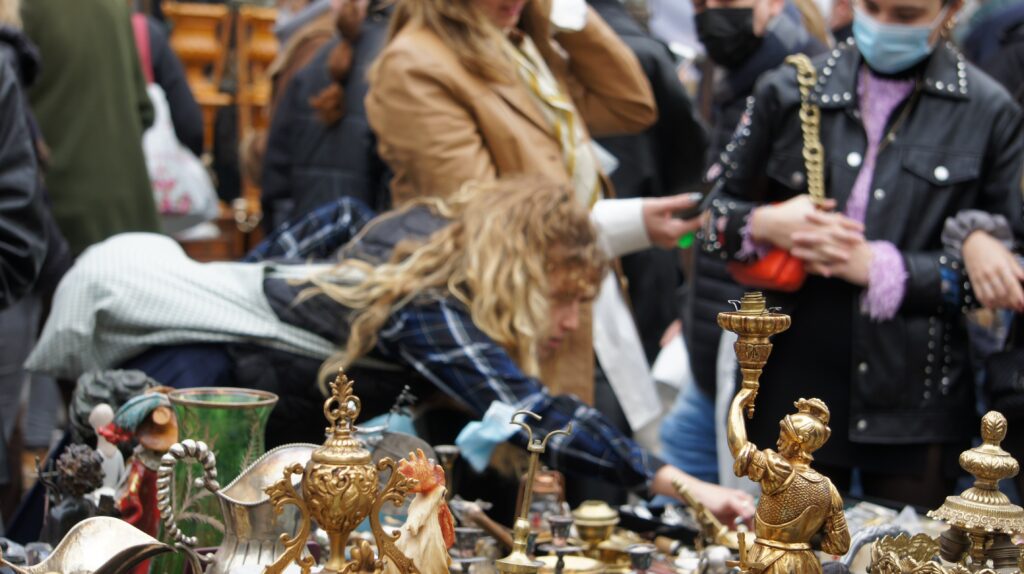 Woman at flea market