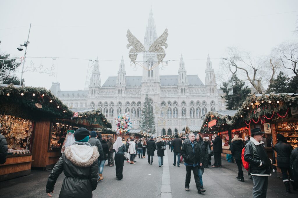 Christmas market in Vienna, Austria