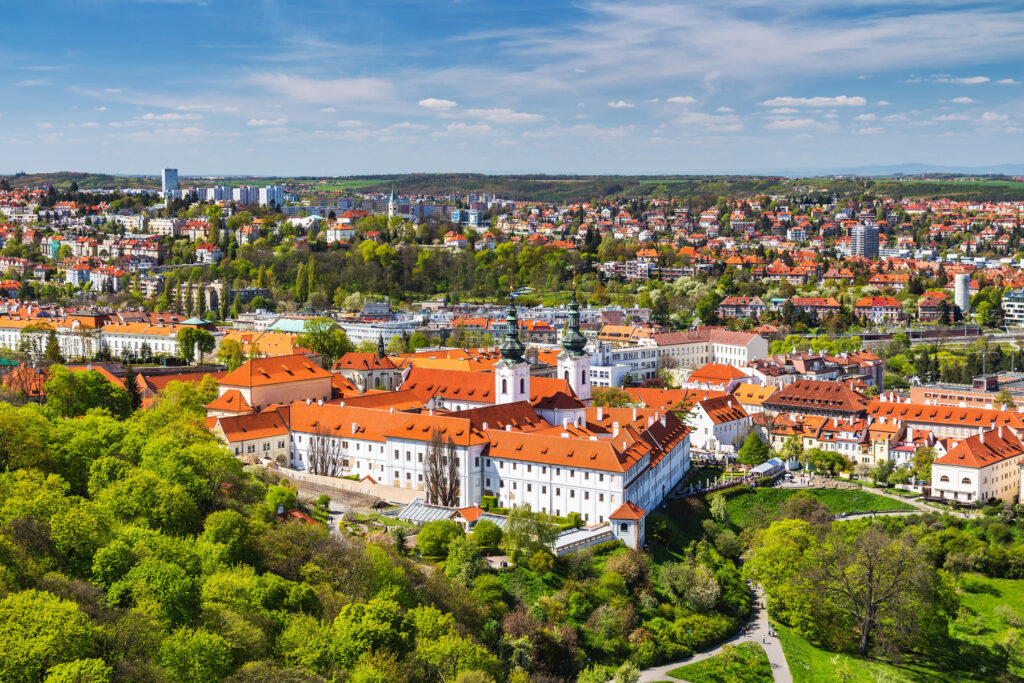 View of Strahov Monastery in Prague, Czech Republic