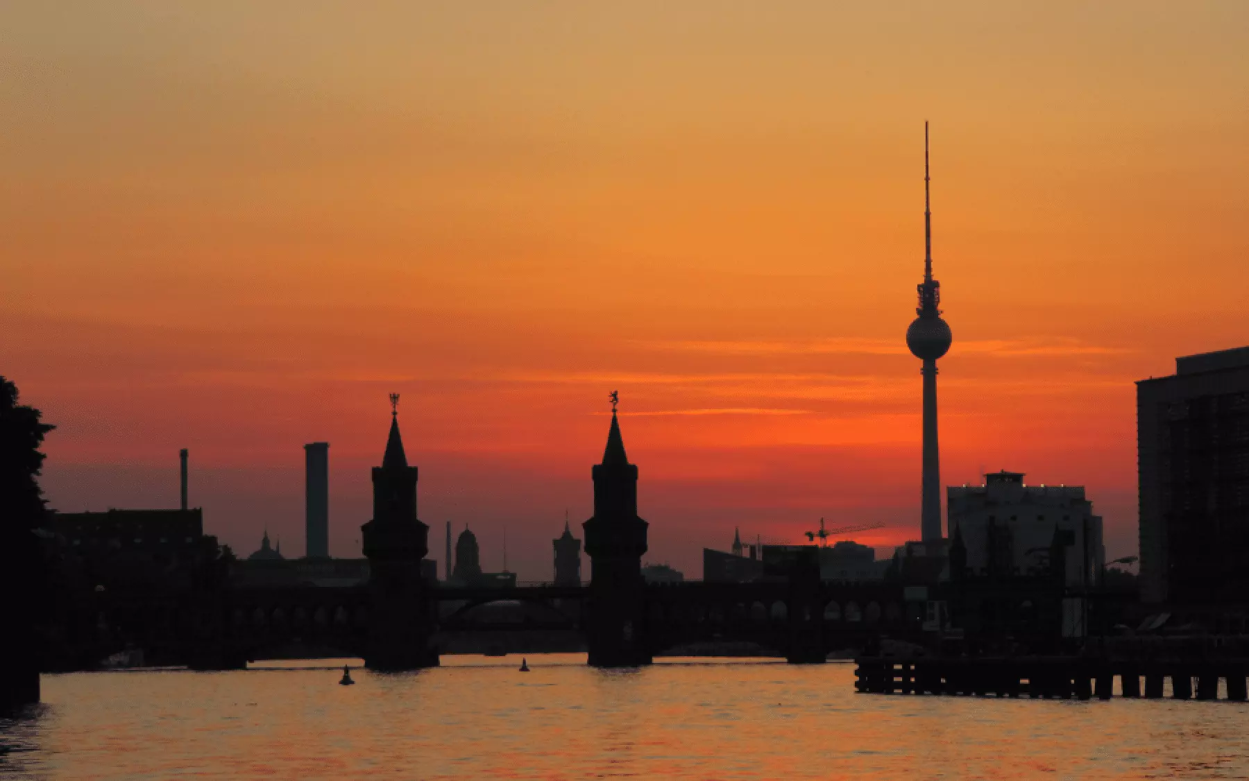 Sunset in Berlin, Germany