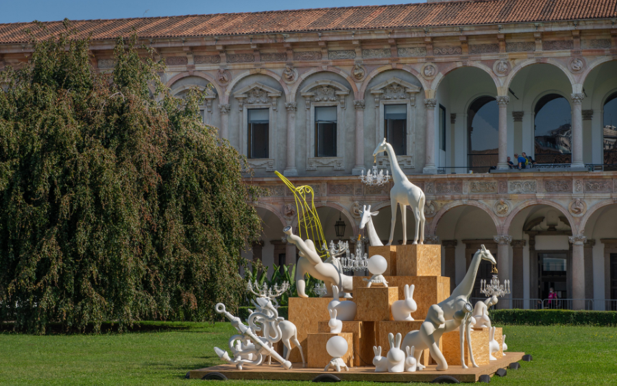 Open-air exhibition at Design Week, Milan, Italy