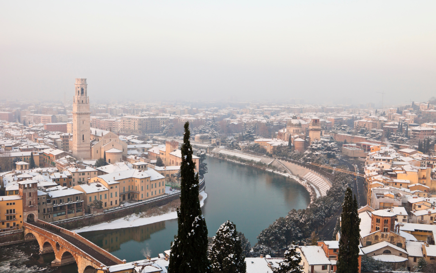 View on the city of Verona, Italy