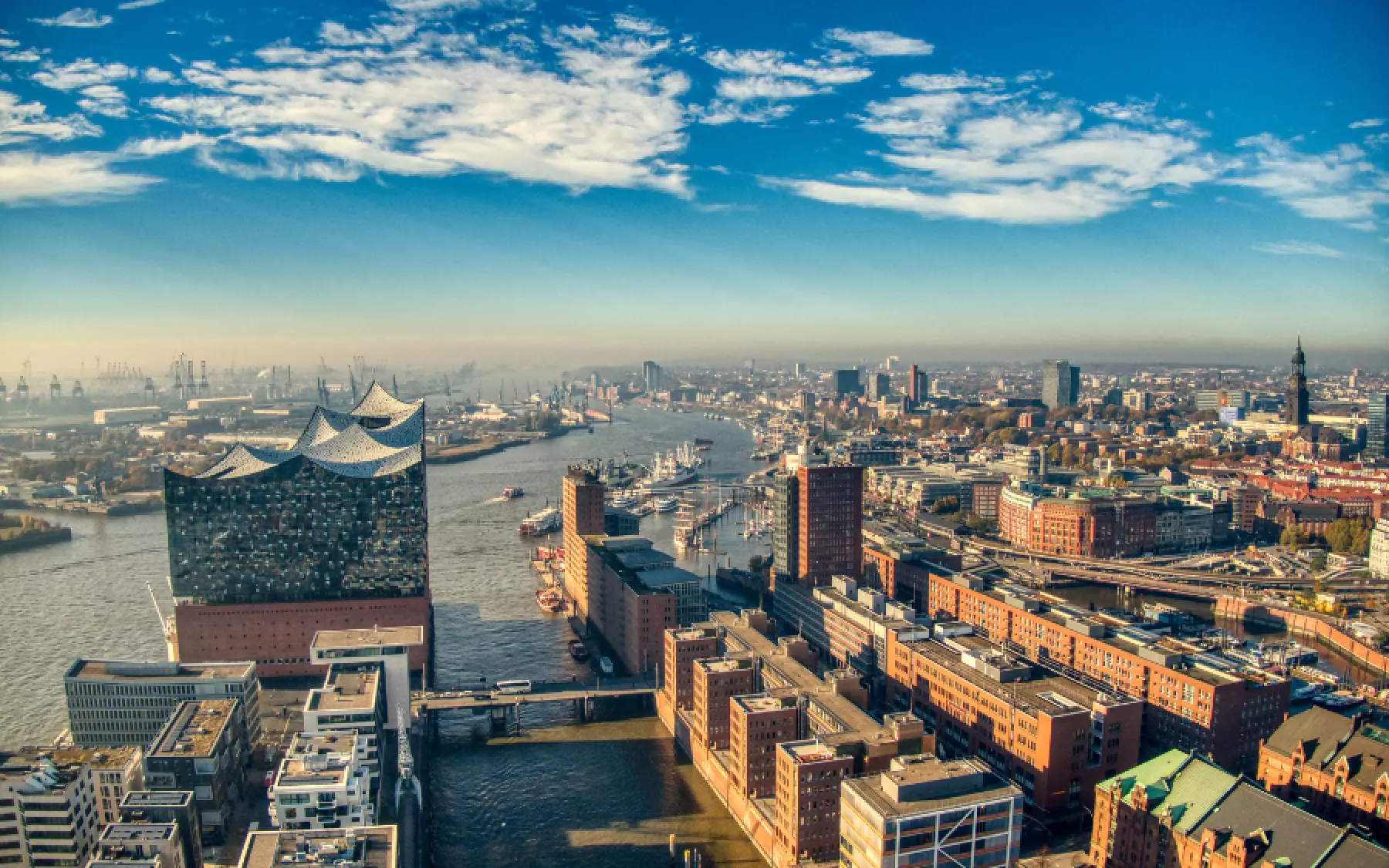 Skyline of the city, Hamburg, Germany