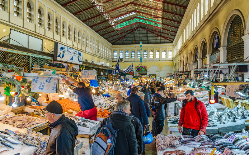 Zentralmarkt Varvakios Agora, Athen, Griechenland