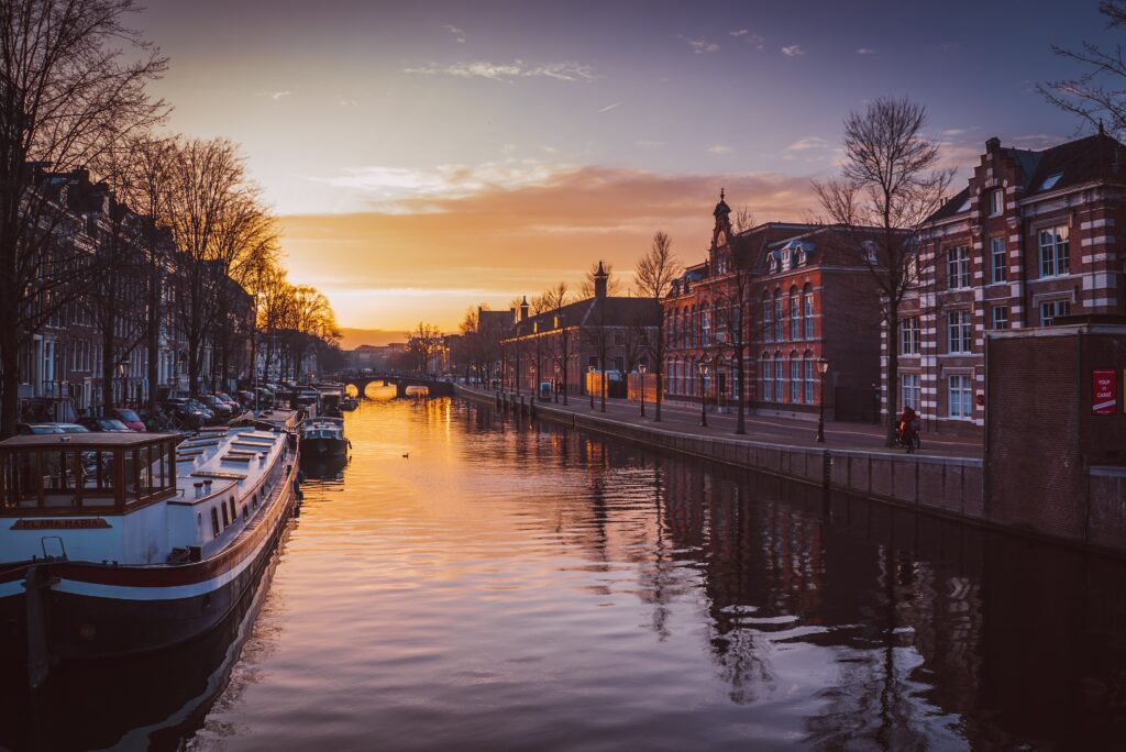 Sunset in Amsterdam