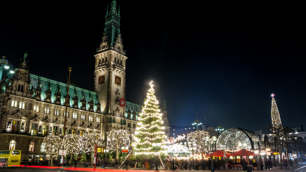 Christmas Market Hamburg Town Hall