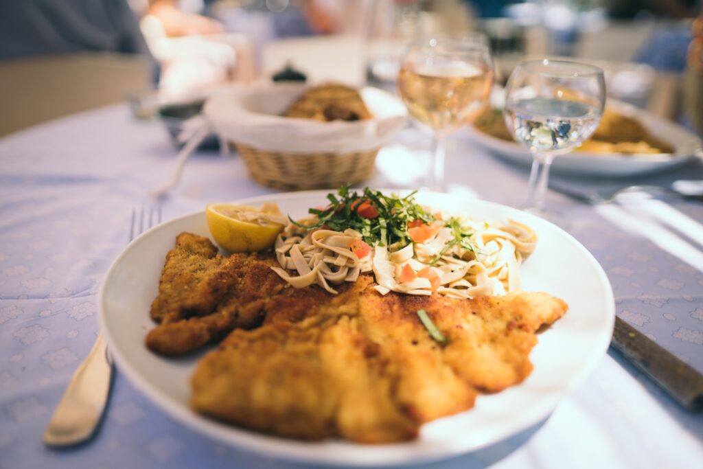 Wiener Schnitzel, food in Austria