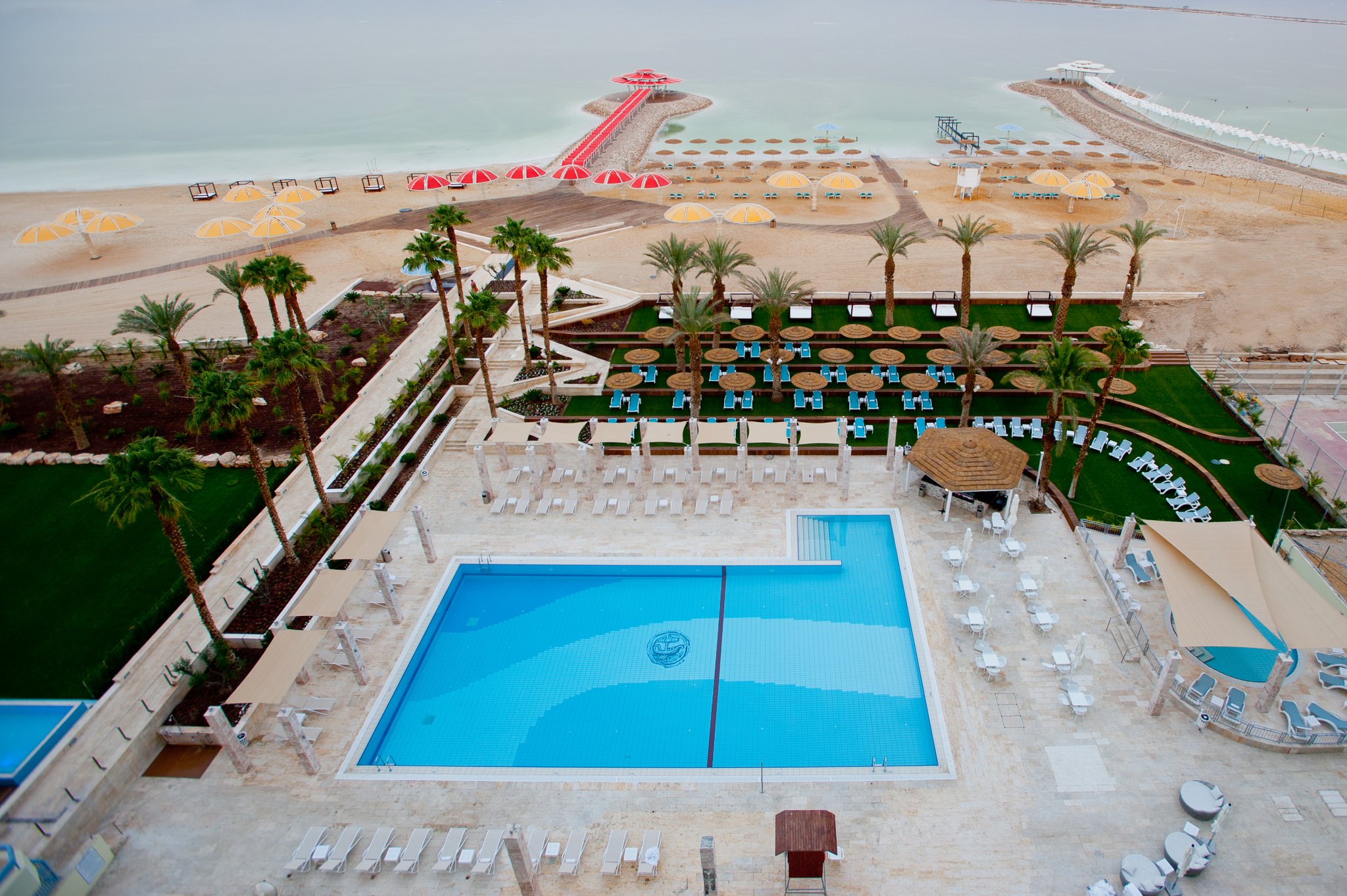 Herods Dead Sea Hotel - Pool and Private Beach