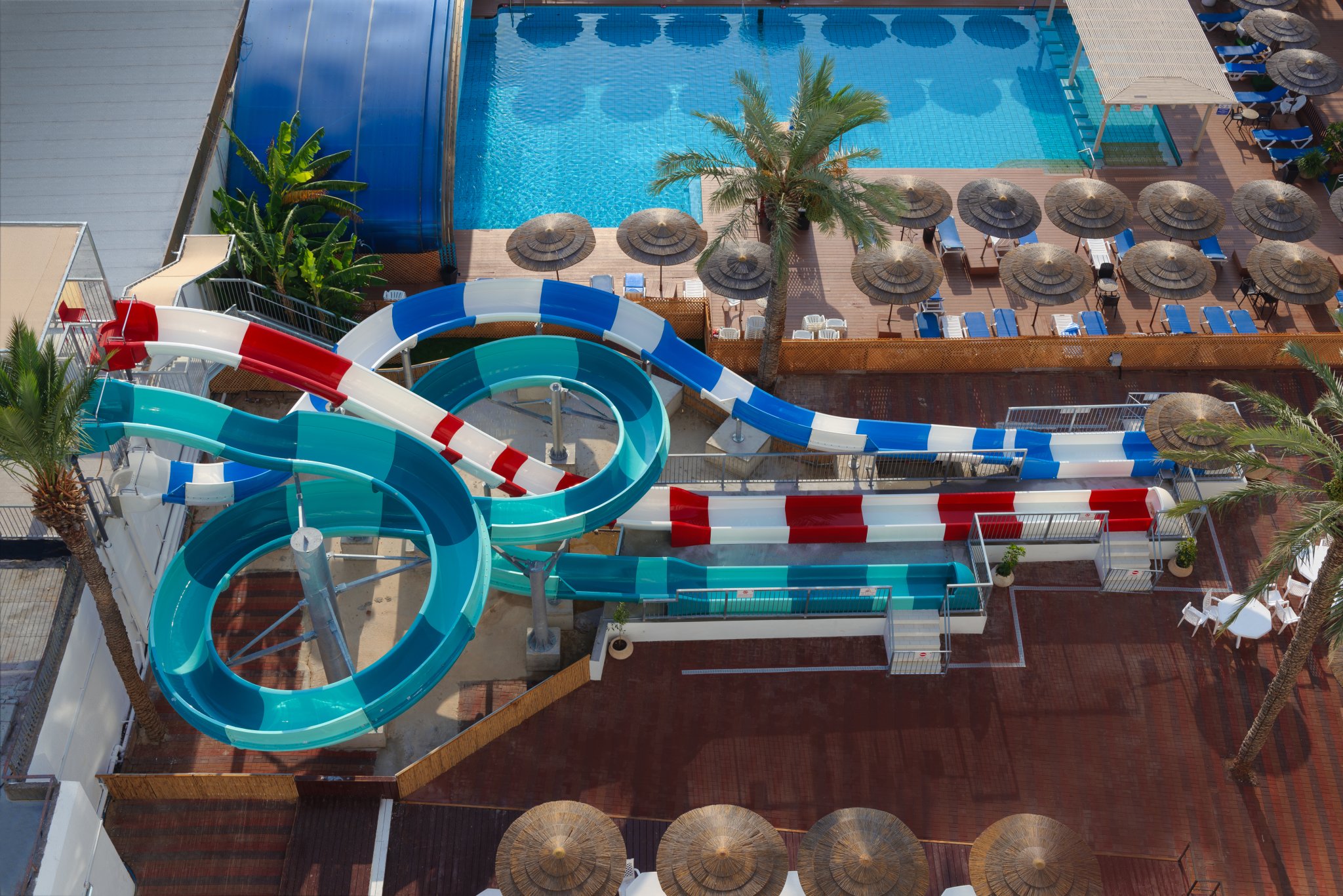 Leonardo Club Hotel Tiberias - All Inclusive - The water park from above