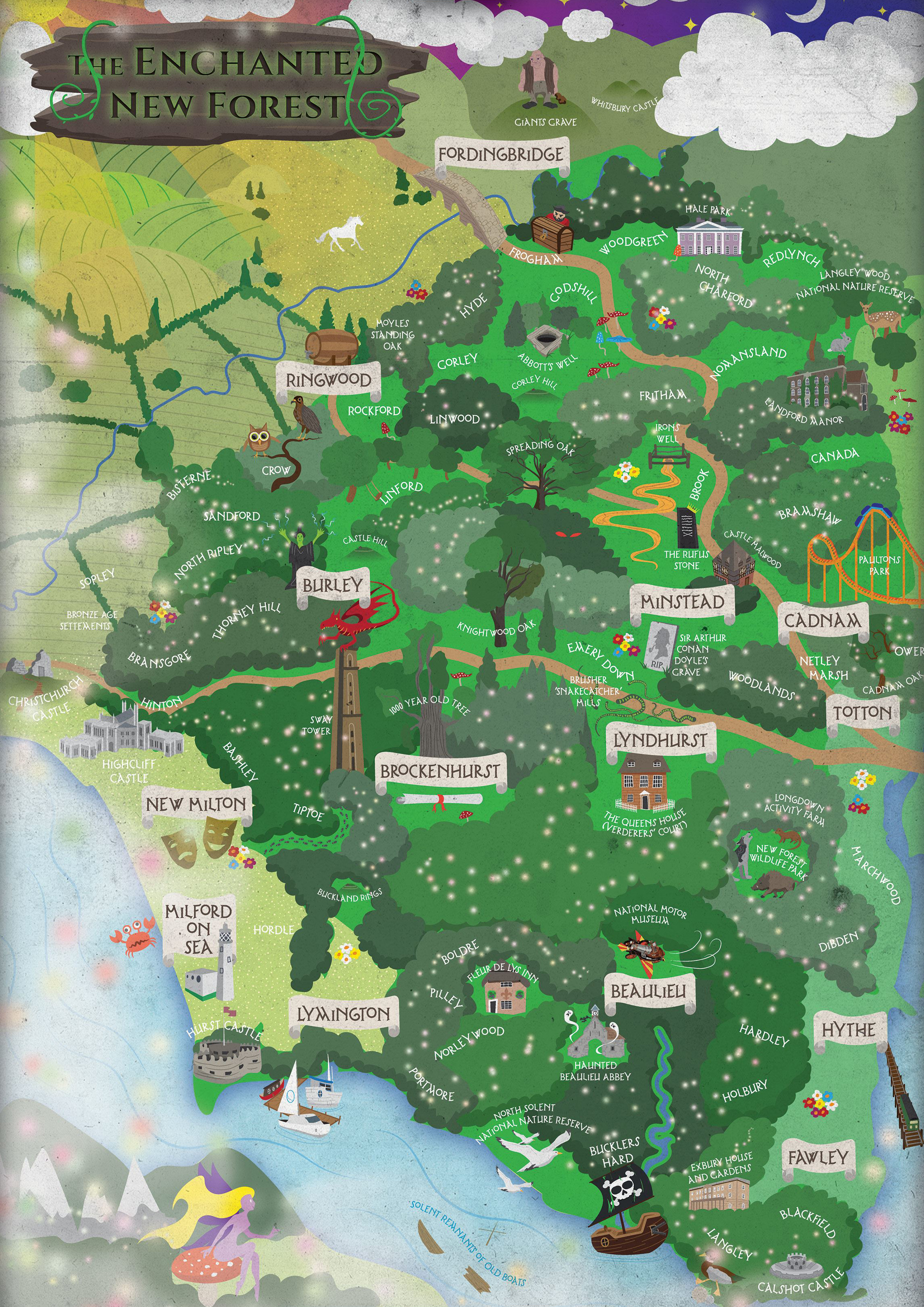 Enchanted New Forest Map